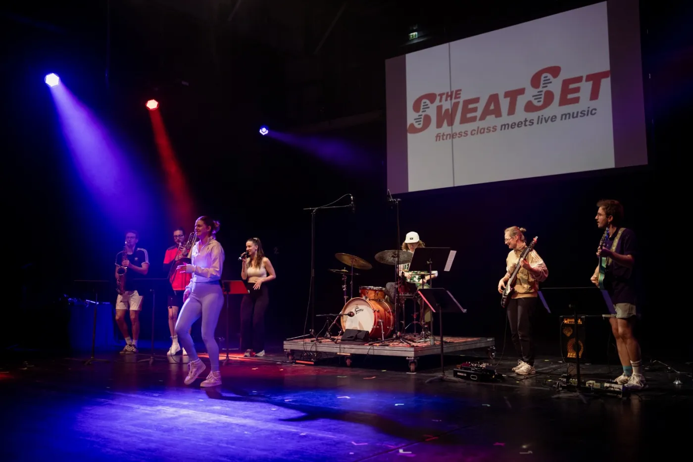 THE SWEAT SET Liveband auf der Bühne